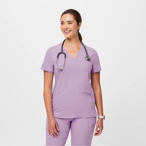 Figs Women's Scrub Set - Casma Top XL / Zamora Jogger XLP - LAVENDER DEW